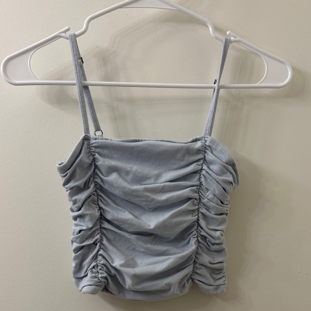 Chic Adult Ruched One Piece in Light Blue